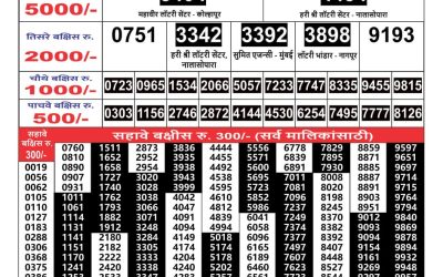 Maharashtra Gaj Laxmi Result 26/6/24