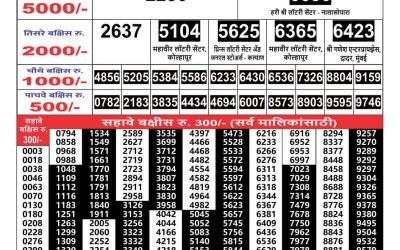 Maharashtra Gaj Laxmi Result 29/6/24