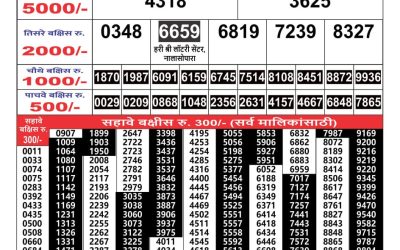 Maharashtra Gajlaxmi weekly lottery result 5.08.24