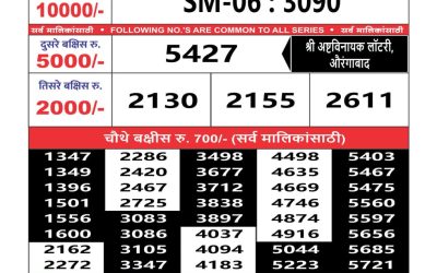 Maharashtra Sahyadri lottery Result today 20.08.24