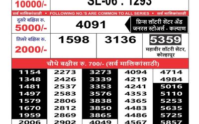 Maharashtra Sahyadri weekly lottery result 2.09.24