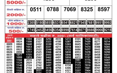 Maharashtra Gajlaxmi weekly lottery result 3.09.24