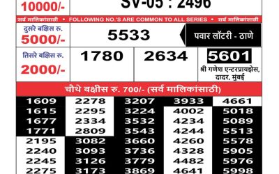 Maharashtra Sahyadri weekly lottery result 11.09.24