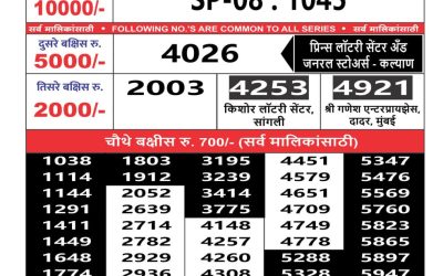 Maharashtra Sahyadri weekly lottery result 5.10.24