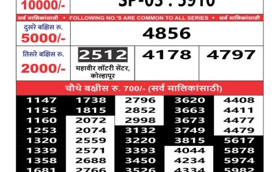 Maharashtra Sahyadri weekly lottery result 19.10.24