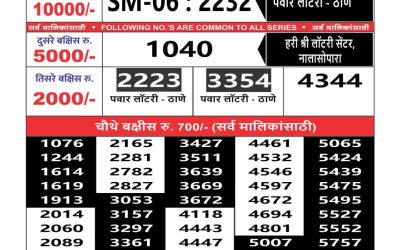 Maharashtra Sahyadri weekly lottery result 22.10.24