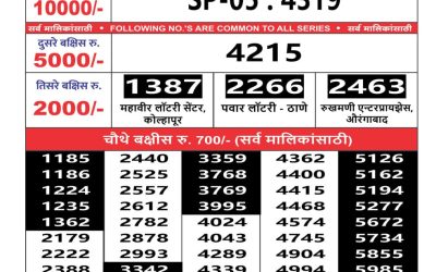 Maharashtra Sahyadri weekly lottery result 26.10.24