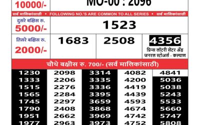 Maharashtra mohini weekly lottery result 27.10.24