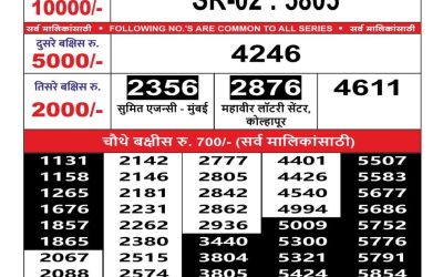 Maharashtra Sahyadri weekly lottery result 1.11.24