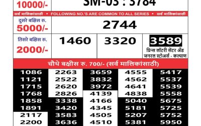 Maharashtra Sahyadri weekly lottery result 12.11.24