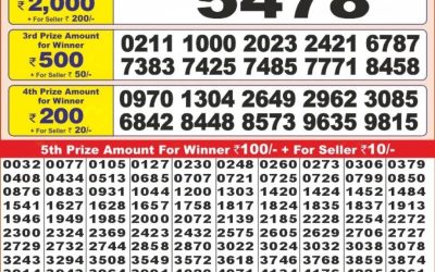 Punjab state dear10 lottery 6pm result 18.11.24