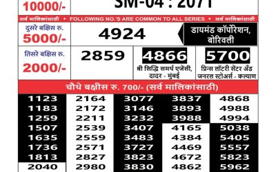 Maharashtra Sahyadri weekly lottery result 19.11.24