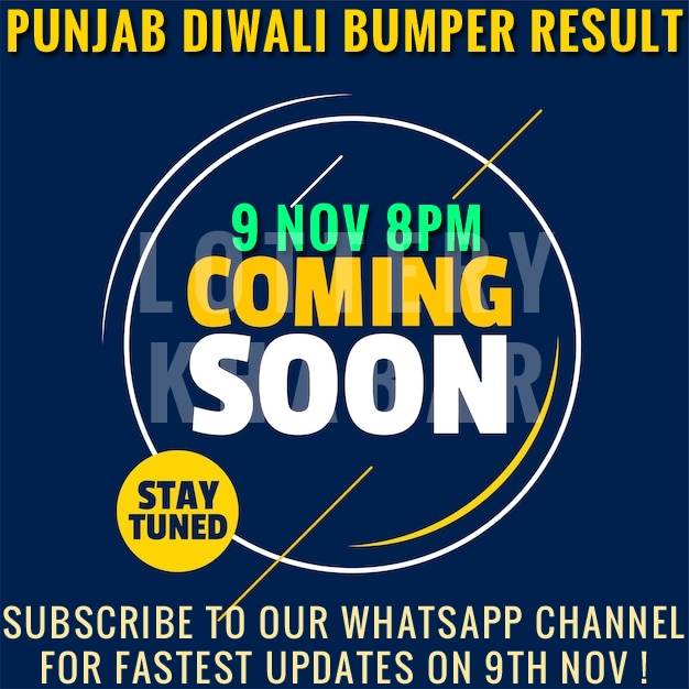 Punjab State Dear Diwali Bumper Result