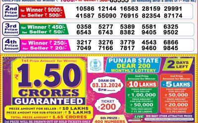 Dear lottery 8pm result 01.12.24