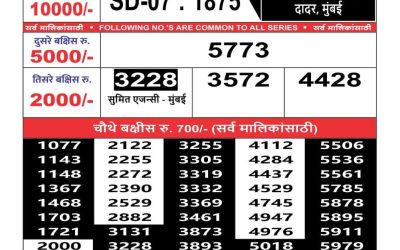 Maharashtra sahyadri lottery result 13.2.25
